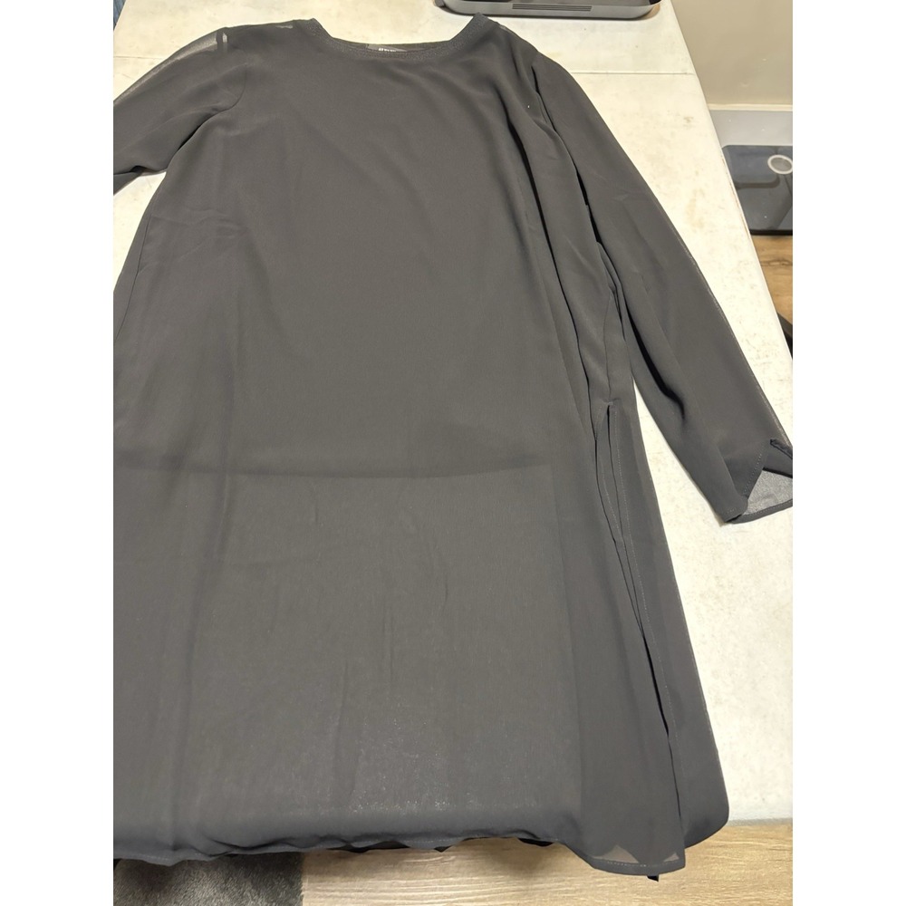 Alfani Elements NWT Midi Shirt Dress Size Women's M Black Commuter Office Lounge
